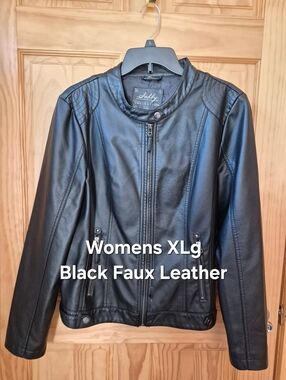Women’s Black Faux Leather Jacket